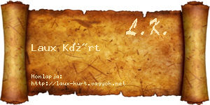 Laux Kürt névjegykártya